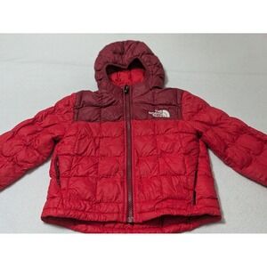 The North Face Teen Boy XS  Thin Jacket Thermoball Red Lightweight Full Zip